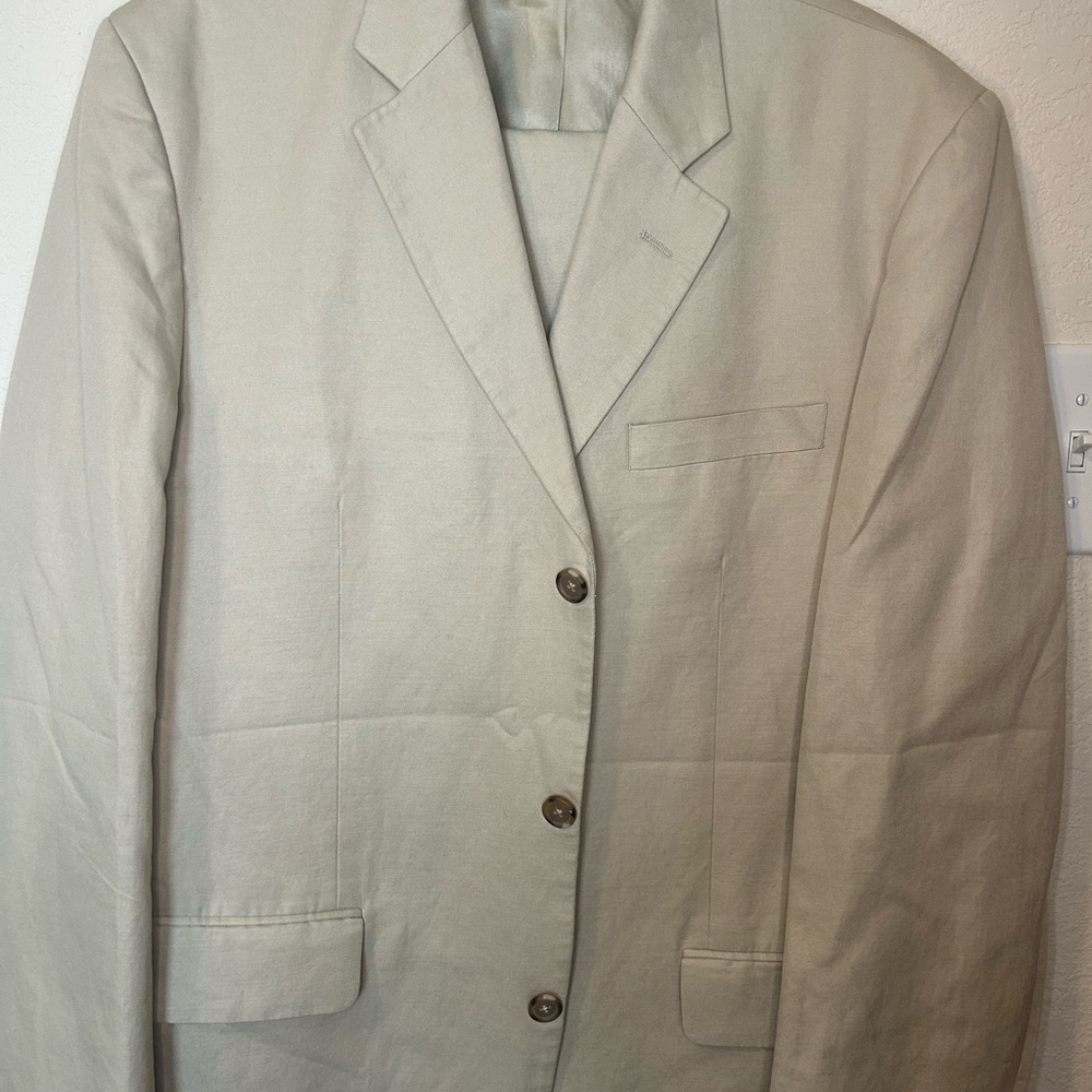Banana Republic Beige cotton/linen suit